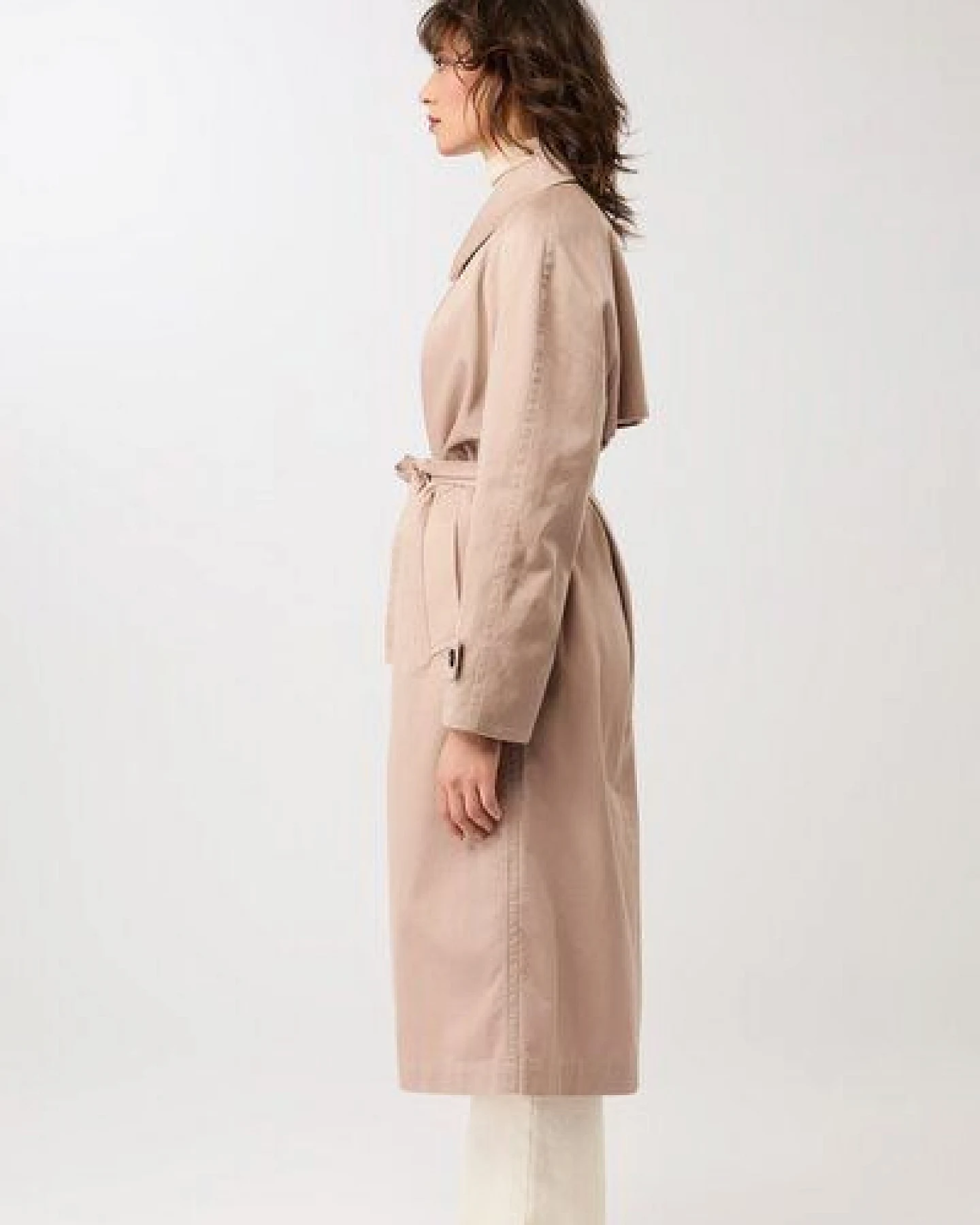 LangerChen Klassischer Trenchcoat aus Bio-Baumwolle – Ansicht 4