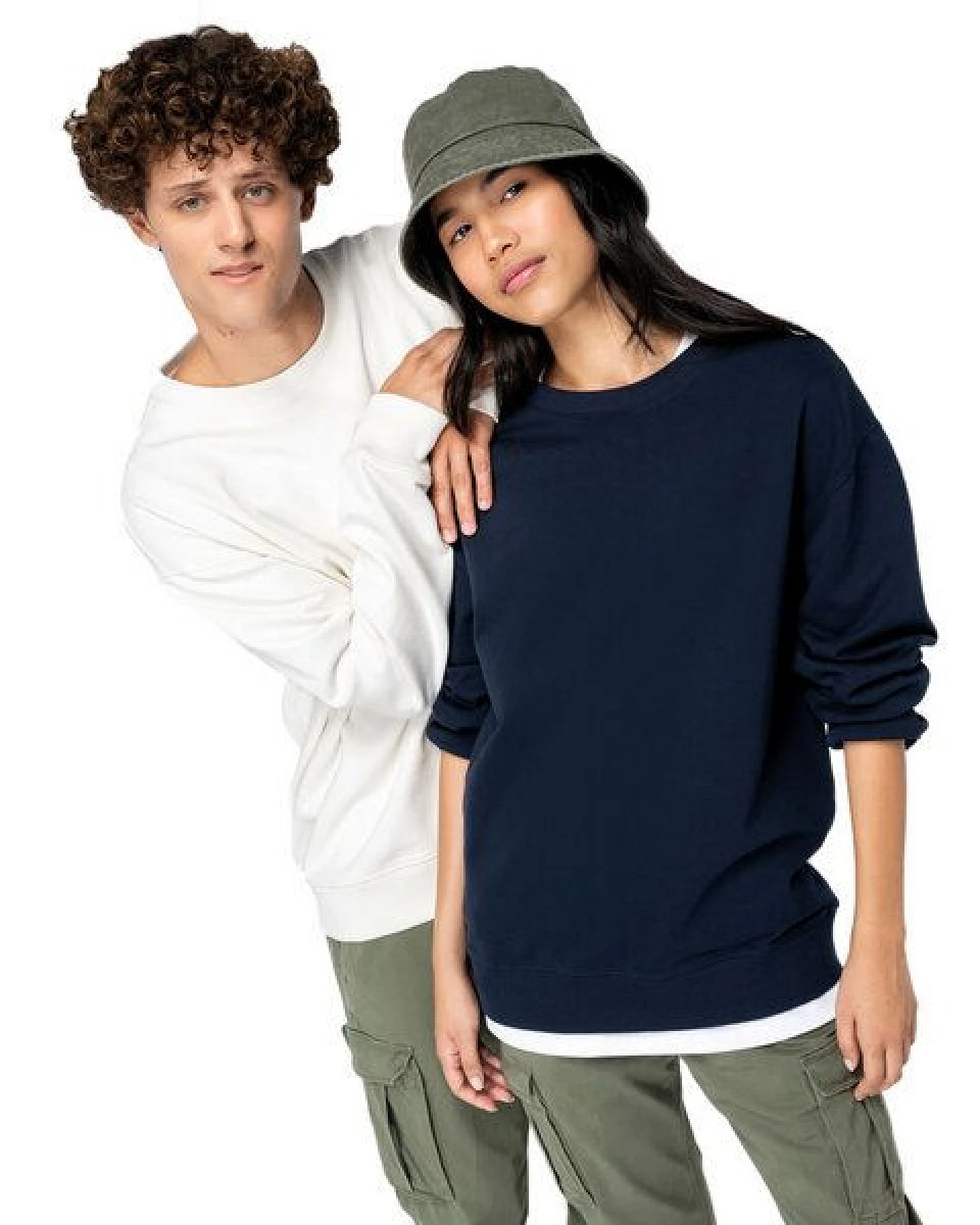 YTWOO Umweltfreundliches Unisex French-Terry Sweatshirt mit hängenden Schultern – Ansicht 2