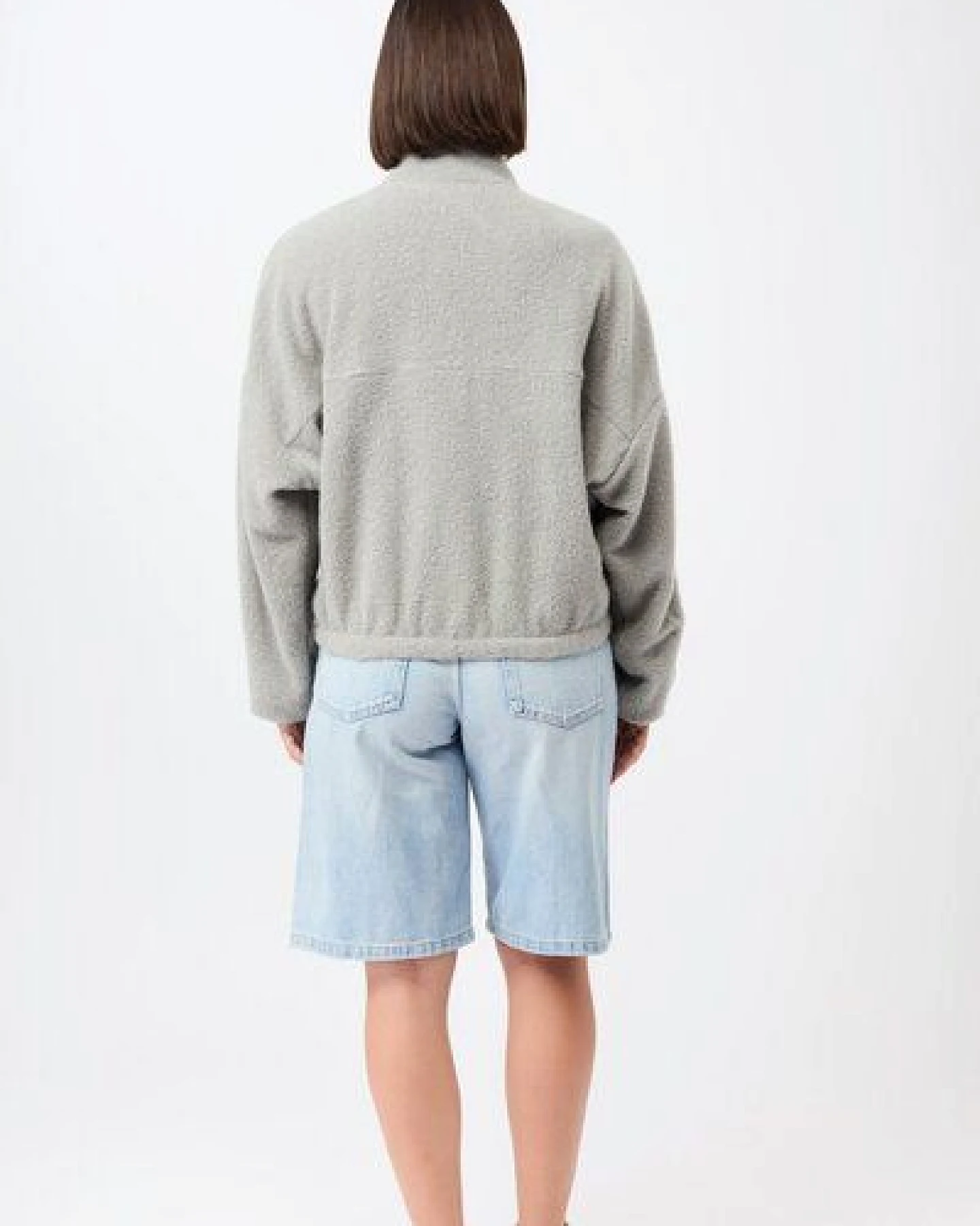 LangerChen Weiche Blousonjacke mit Stehkragen – Ansicht 4