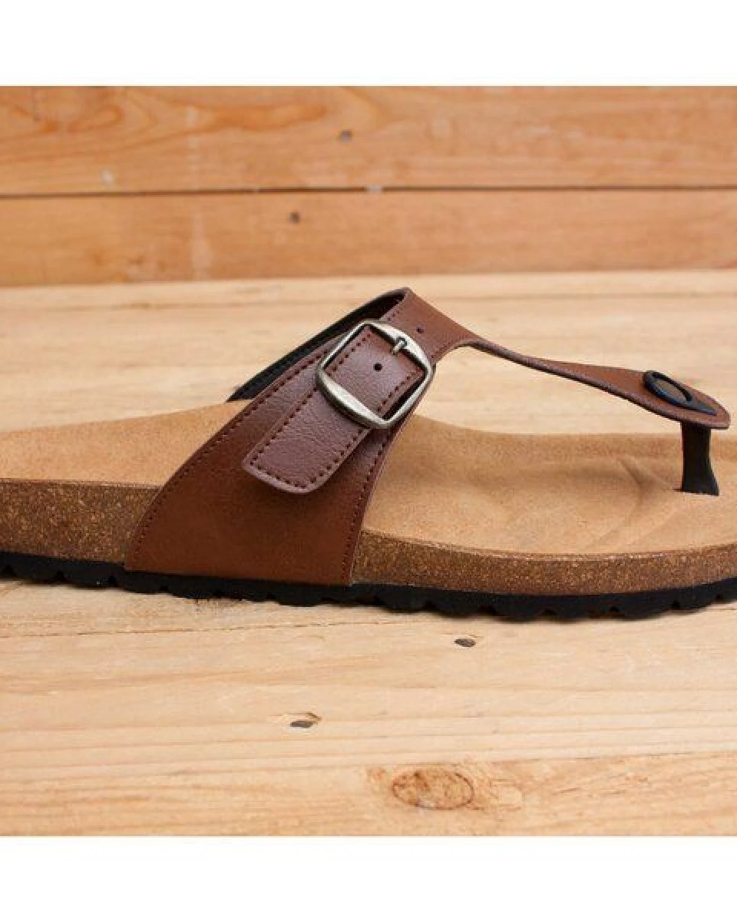 Shoezuu Vegan Vegane Zehentrenner Fußbett Sandalen aus Kork und Mikrofasern – Ansicht 3