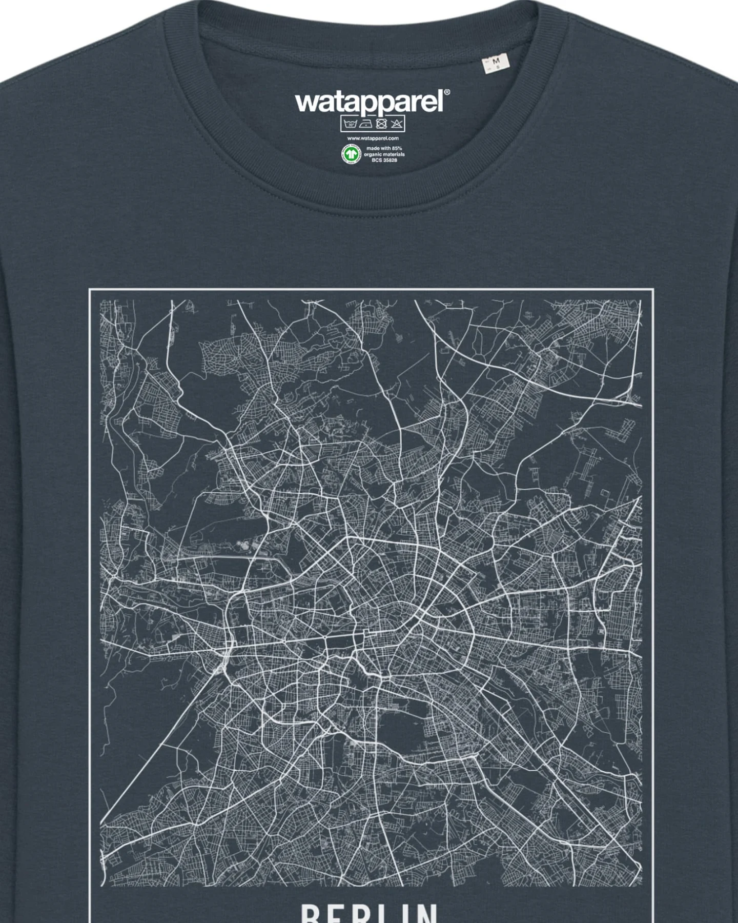 Watapparel Sweatshirt City maps Berlin Landkarte – Ansicht 3