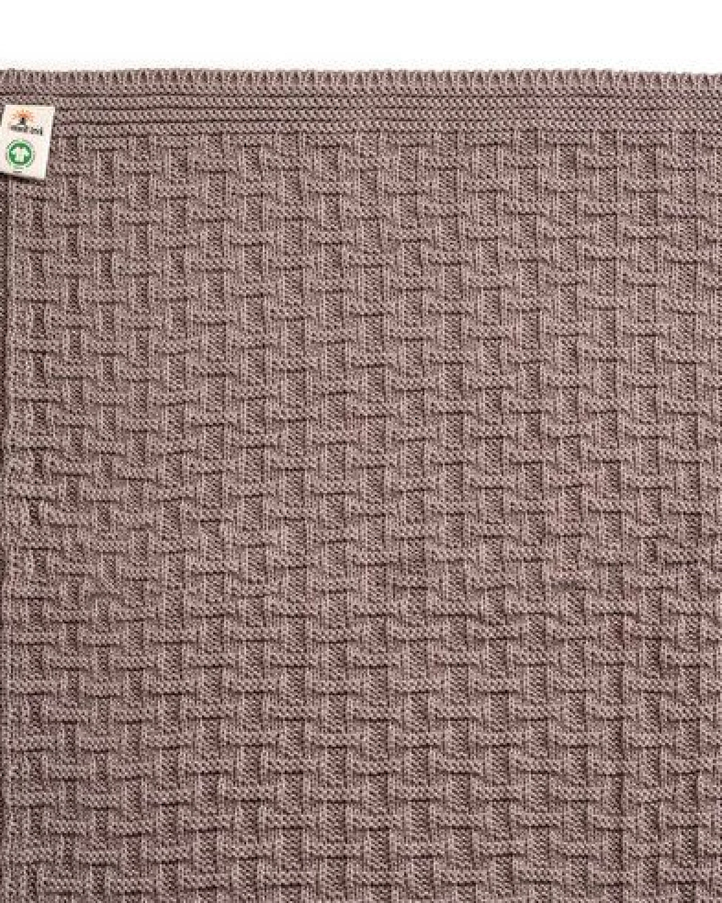 Sonnenstrick – Bio Baby-Strickdecke "Karostrickmotiv" (100 x 90 cm) Bio-Baumwolle – Ansicht 2