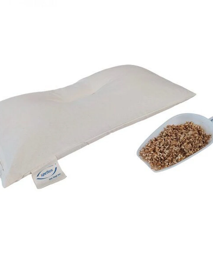 Speltex – Schlafkissen mit ergonomischen Liegezonen (80 x 40 cm) – [Verschiedene Füllungen]
