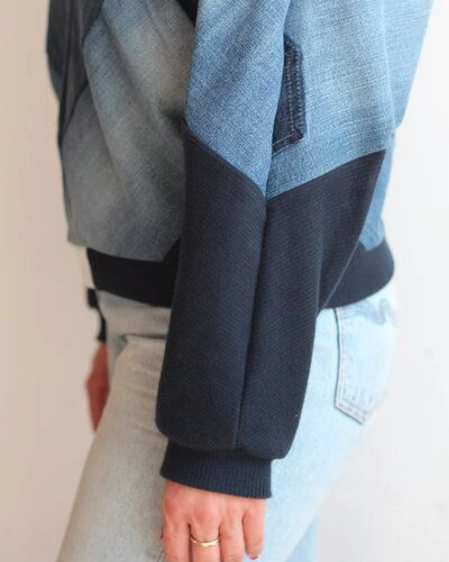 Bridge&Tunnel Blouson minimal blue – Ansicht 4