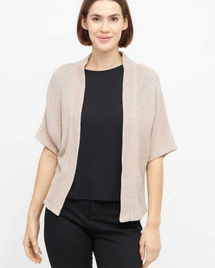 WiDDA berlin Strickcardigan COZY in Beige aus recycelter Baumwolle