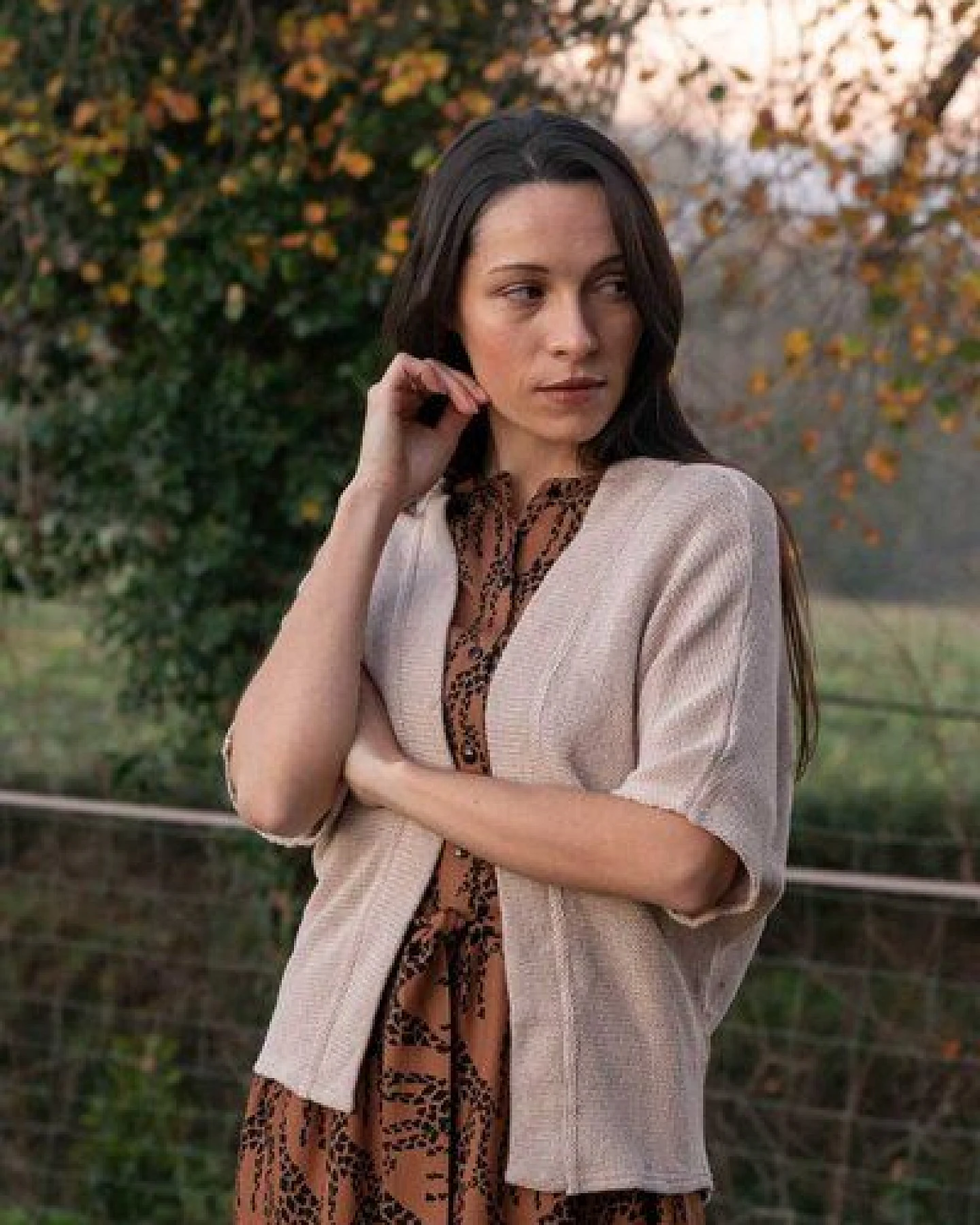 WiDDA berlin Strickcardigan COZY in Beige aus recycelter Baumwolle – Ansicht 2