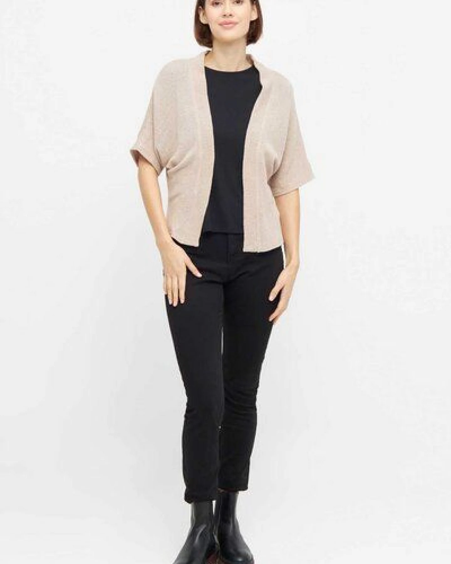 WiDDA berlin Strickcardigan COZY in Beige aus recycelter Baumwolle – Ansicht 4