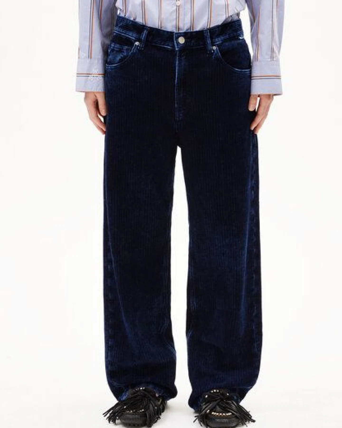 ARMEDANGELS HAAYI INDIGO CORD Damen Webhose aus Bio-Baumwolle – Ansicht 2