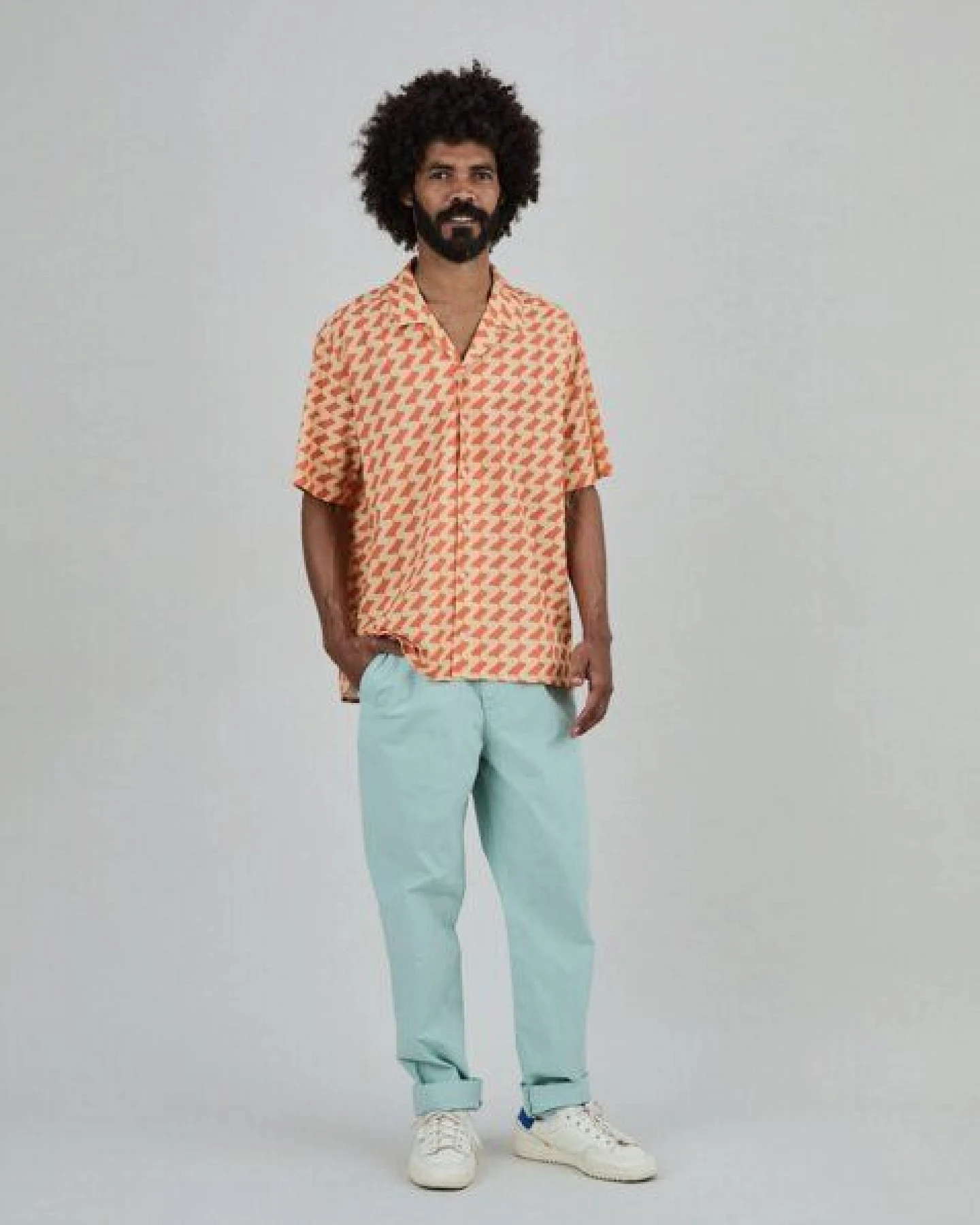Brava Fabrics Gum Aloha-Hemd Rostrot – Ansicht 3