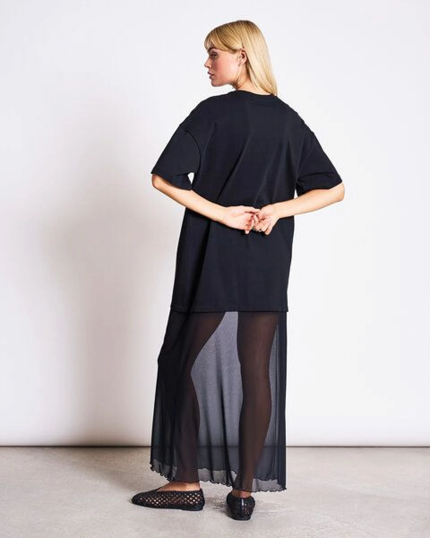 JAN N JUNE Mesh Jersey Kleid LACERTA – Ansicht 3