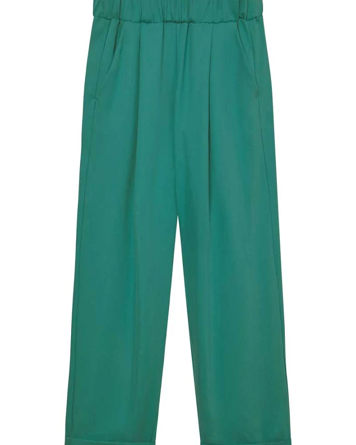 Widda Damen vegan Hose Plissee Jupp Petrol