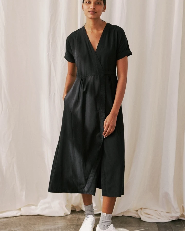 TWOTHIRDS Damen vegan Kleid Vanier Schwarz