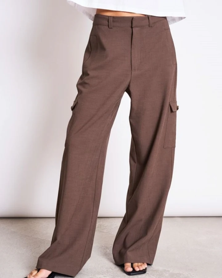 JAN 'N JUNE Damen vegan Cargohose Fano Lehm Braun