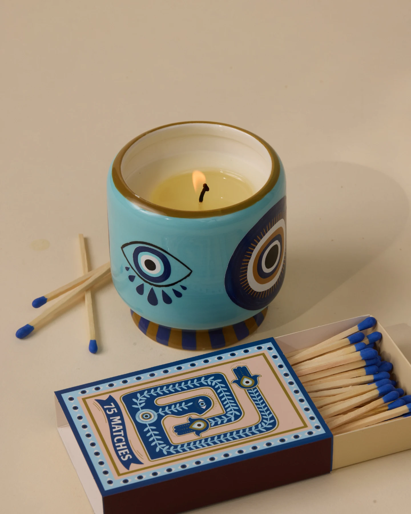 Designworks Keramik-Duftkerze Eye - Weihrauch & Rauch – Ansicht 4