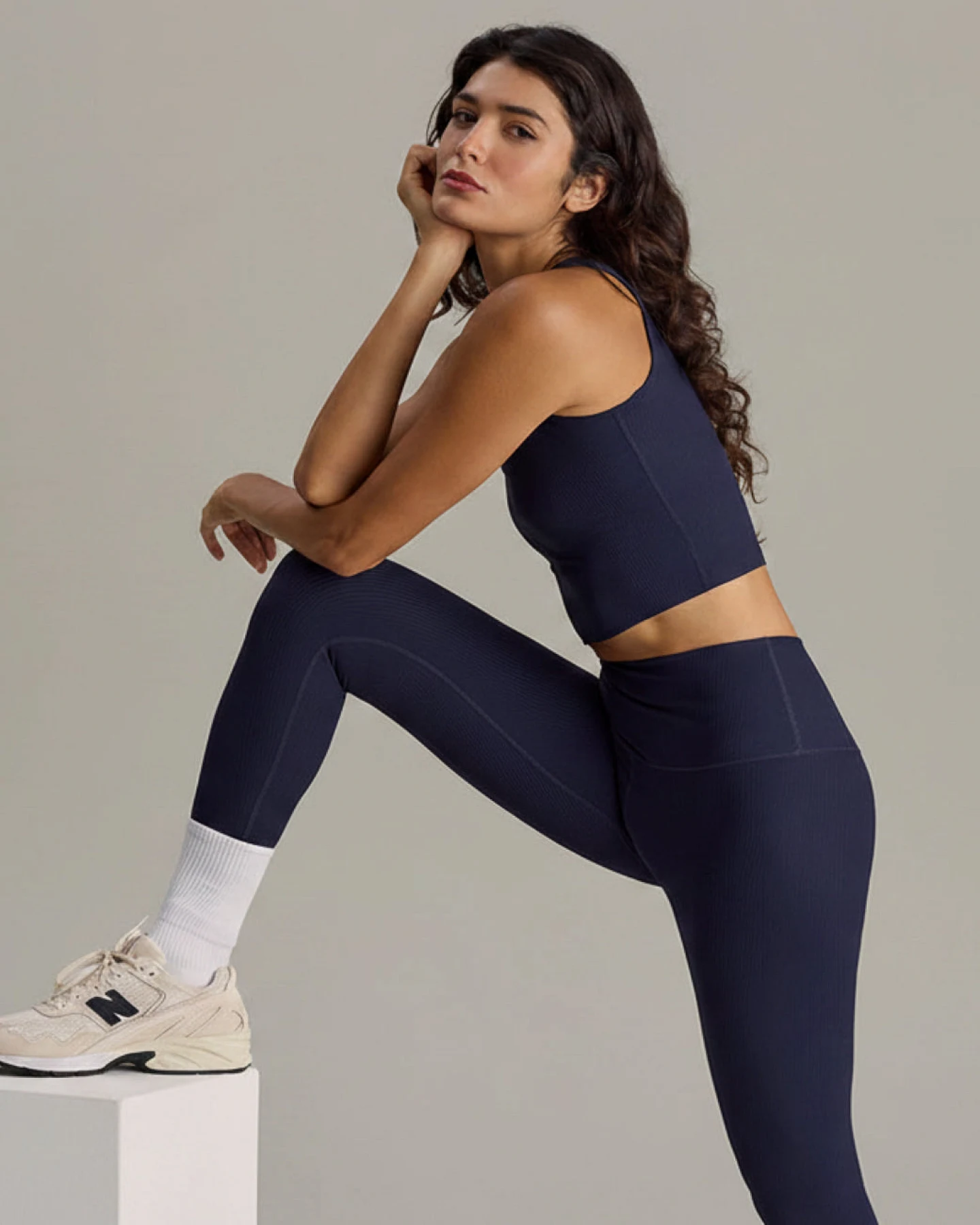 Hey Honey Leggings Ribbed - Baritone Blue – Ansicht 2