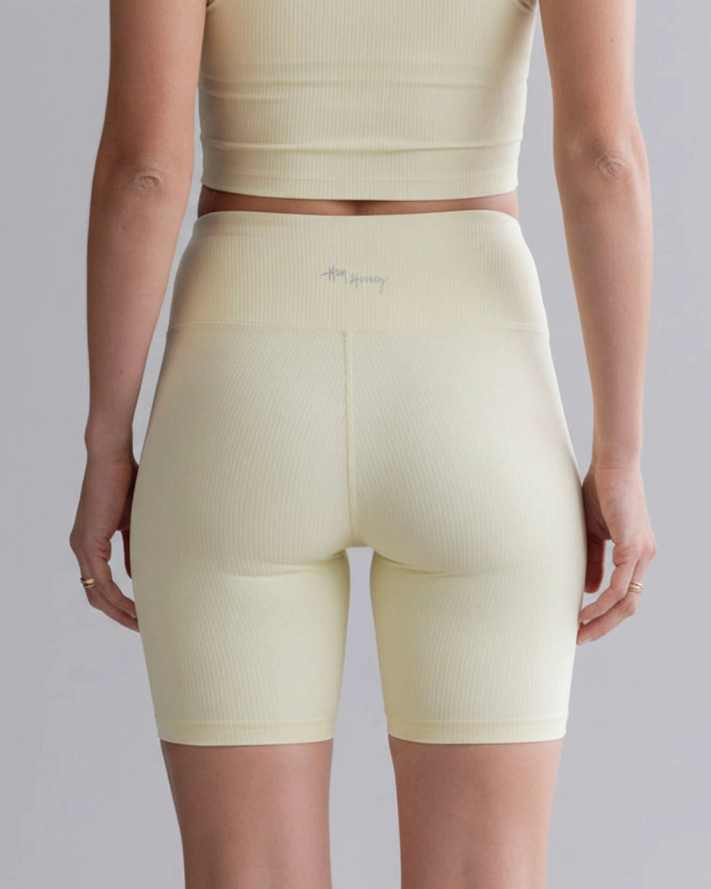 Hey Honey Biker Ribbed - Pastel Yellow – Ansicht 7