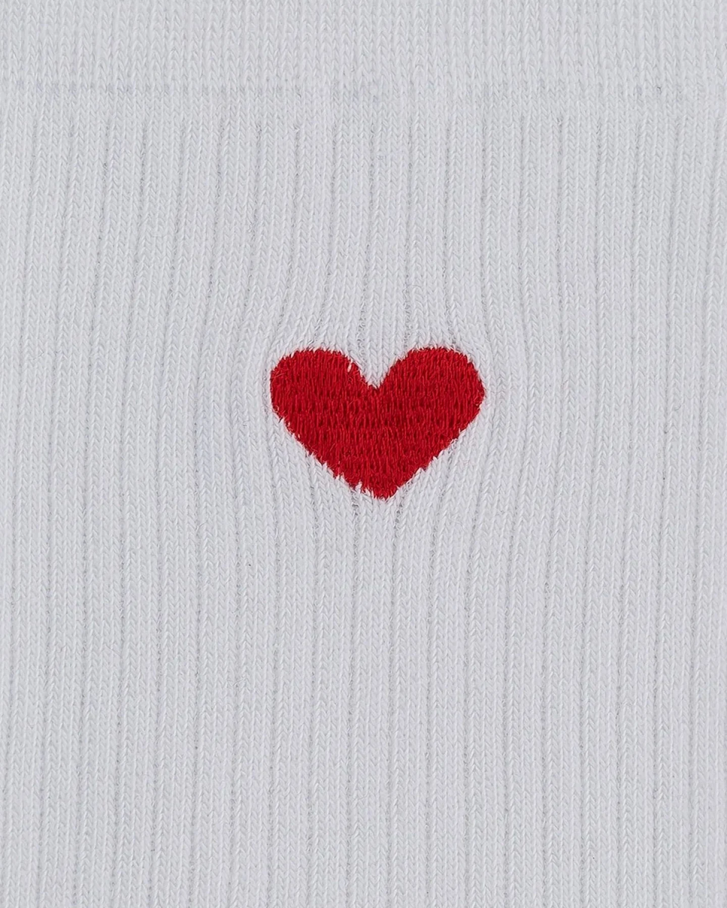 Socken Stickerei Heart Weiß – Ansicht 2