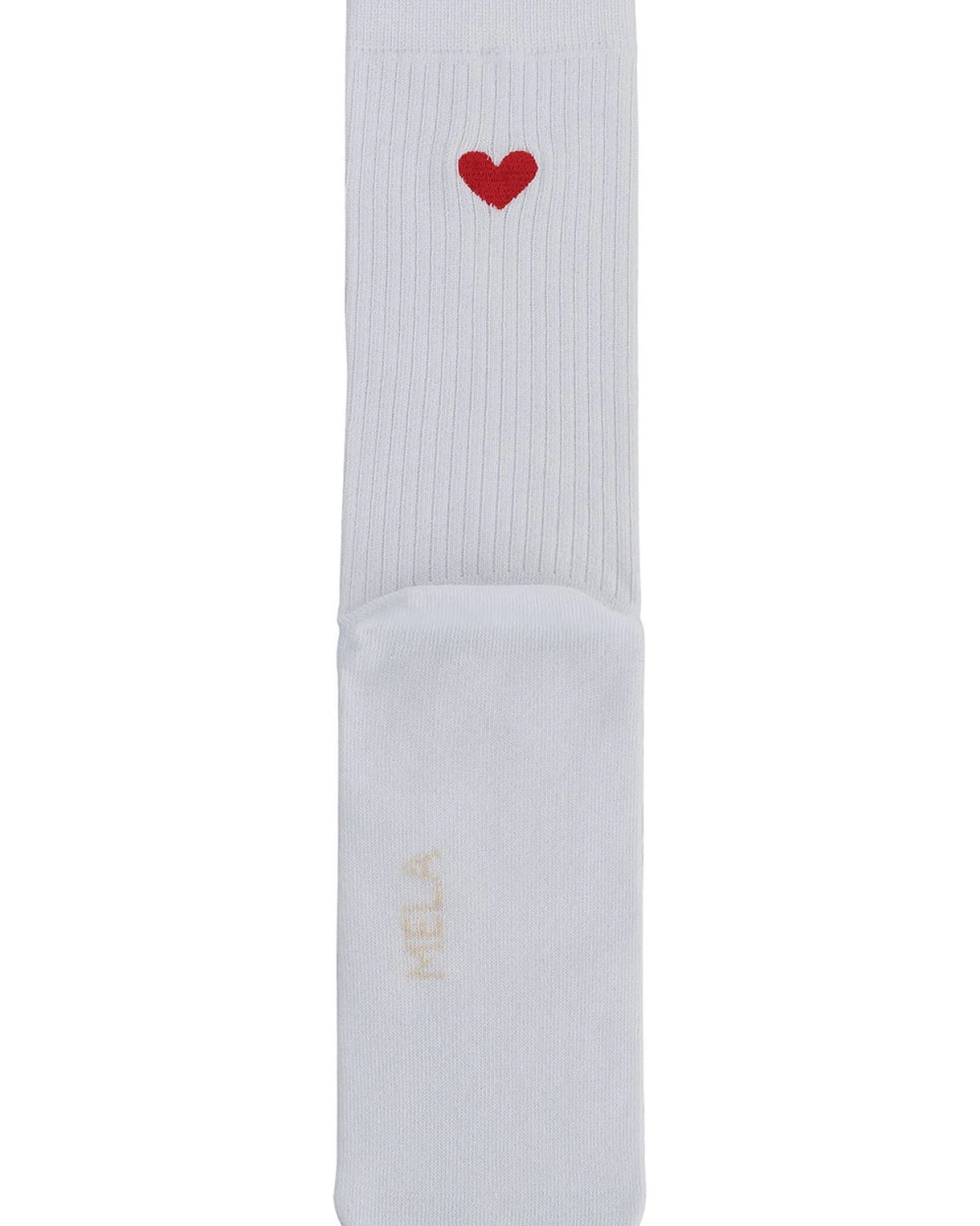 Socken Stickerei Heart Weiß – Ansicht 3