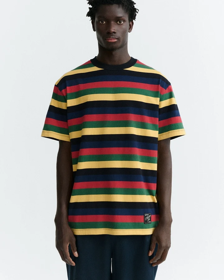 T-Shirt Aaron Stripes Rot