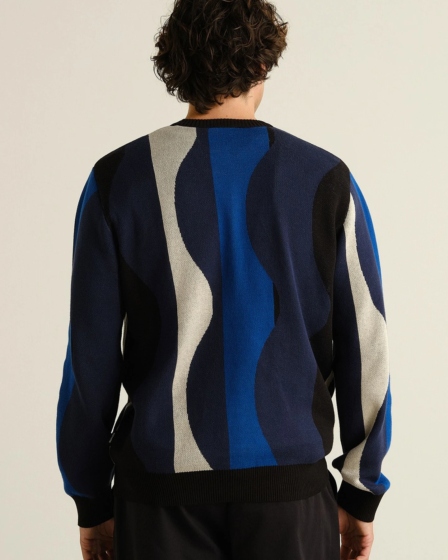 Sweater Mora Wavy Stripe Blau – Ansicht 3