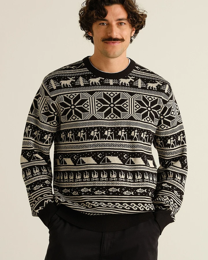 Sweater Mora Fairisle Hike Schwarz