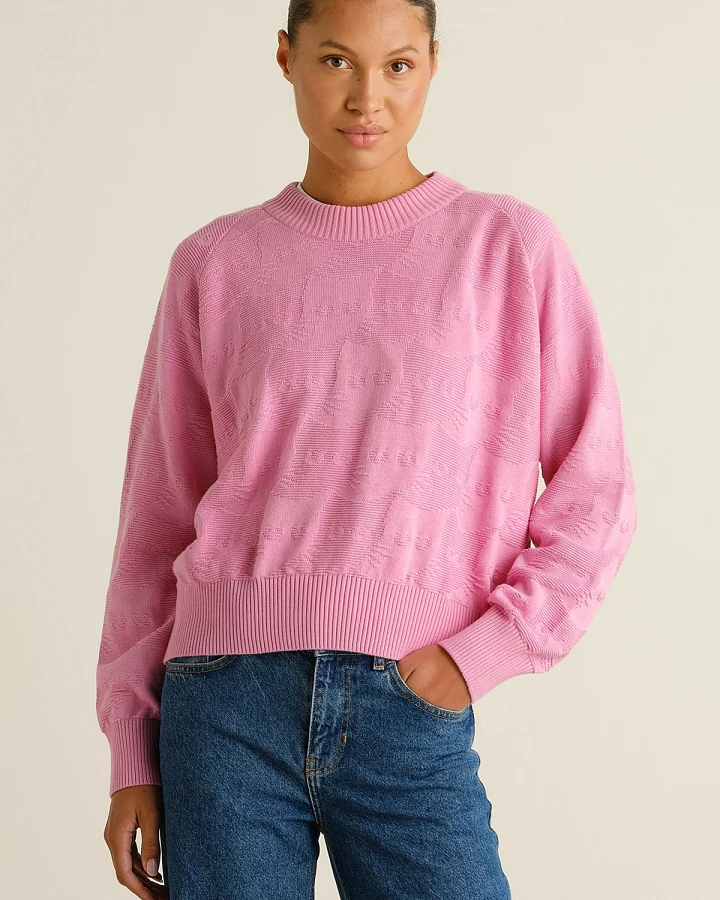 Strickpullover Husie Pepita Cats Pink