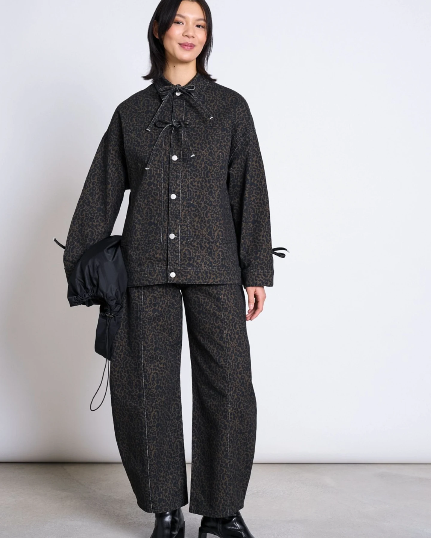Jacke Fina Leo Print Braun – Ansicht 2