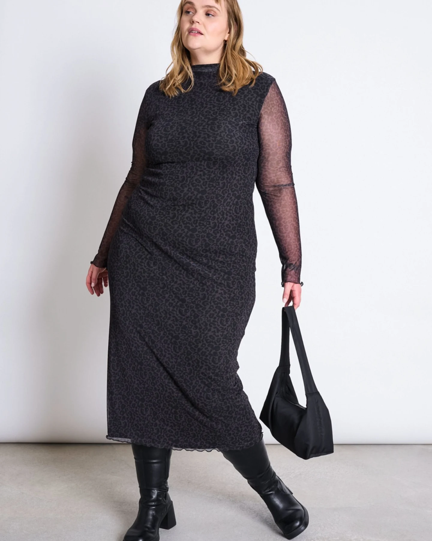 Kleid Zaldi Leo Print Braun – Ansicht 2
