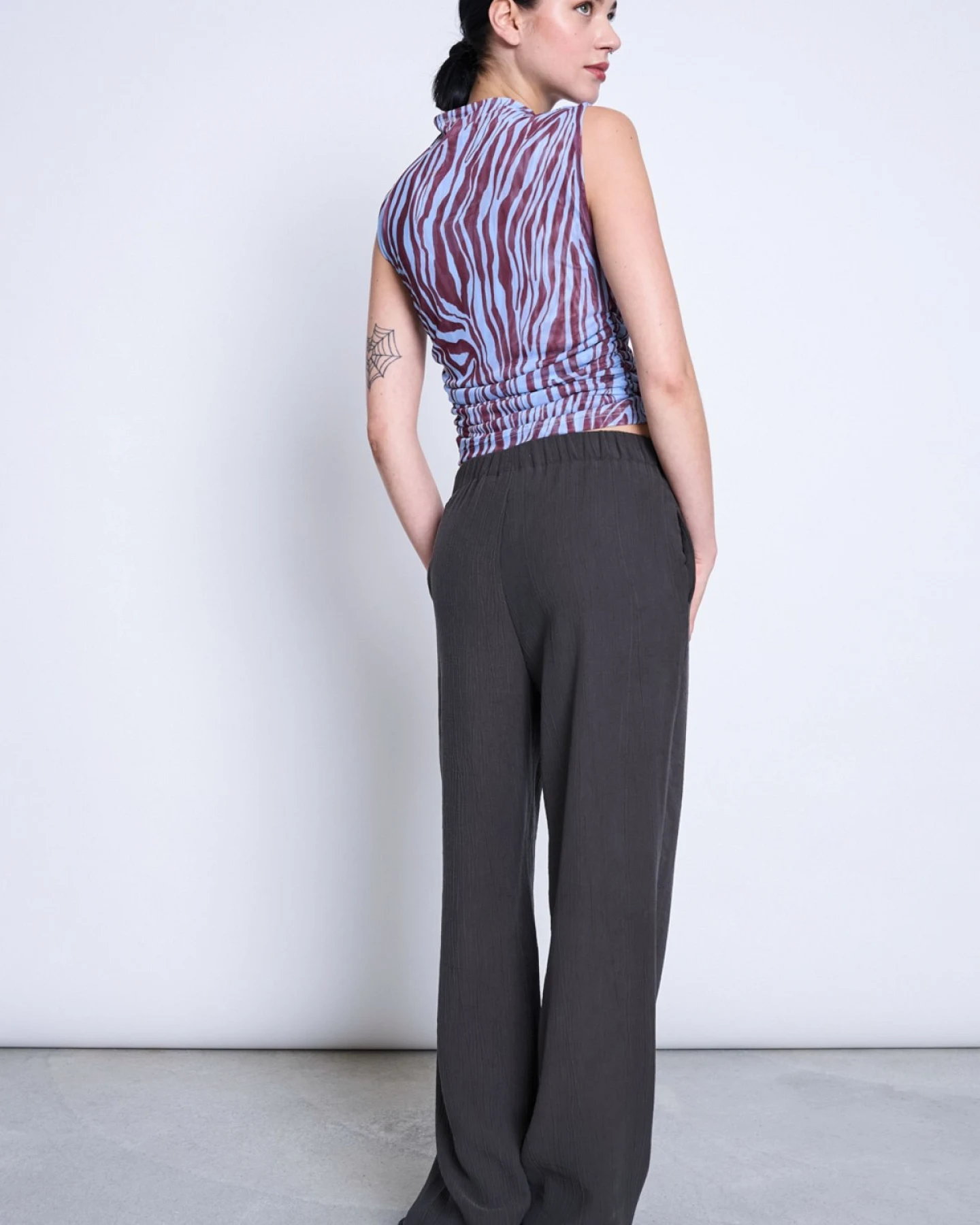Top Laguna Zebra Print Blau – Ansicht 3