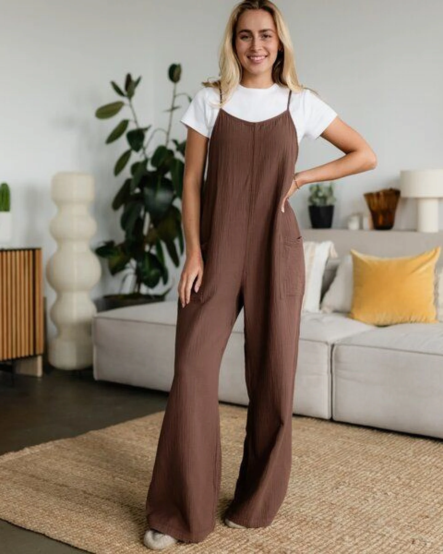 NORDLICHT Musselin Jumpsuit Bente aus 100% Bio-Baumwolle – Ansicht 2