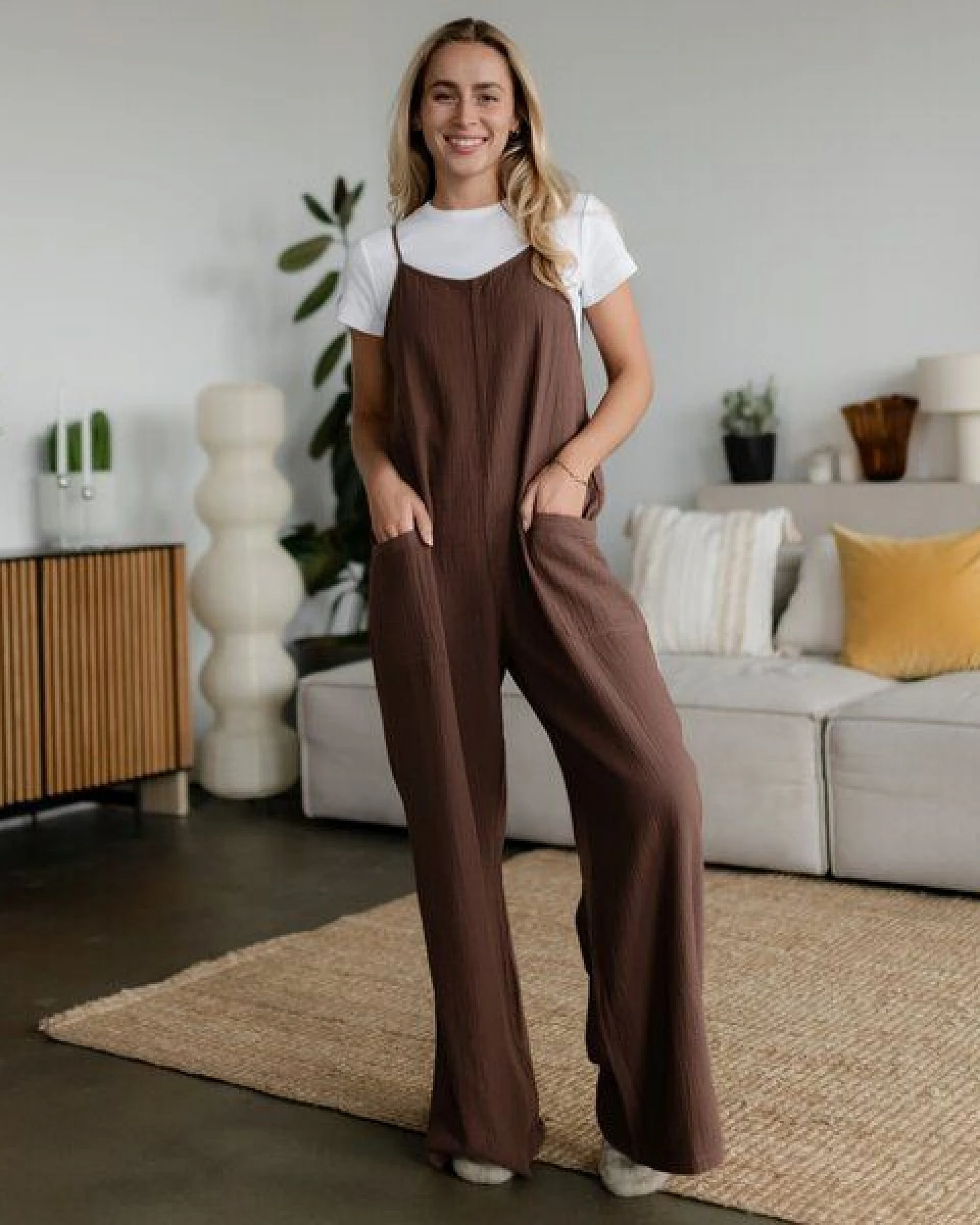 NORDLICHT Musselin Jumpsuit Bente aus 100% Bio-Baumwolle – Ansicht 4