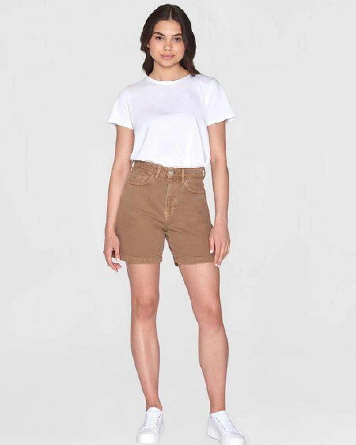 KnowledgeCotton Apparel GALE gerade Mid-Rise Twill 5-Pocket-Shorts - GOTS/Vegan – Ansicht 4