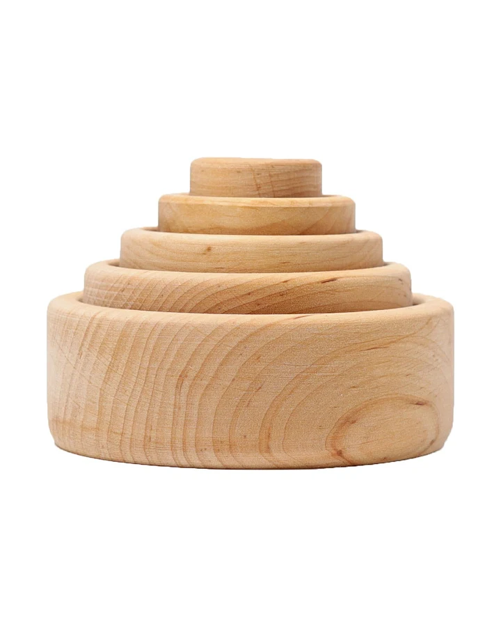 Grimms Schälchensatz aus Erlenholz, 5-teilig, geölt Durchmesser 3-10 cm