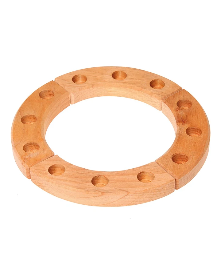 Grimms Kleiner Geburtstagsring aus Erlenholz, 4-teilig, geölt Durchmesser 22 cm