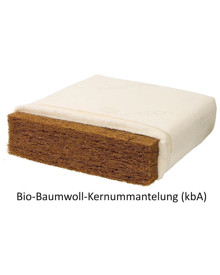 1-Schicht Bio Jugendmatratze Kokos Jeunesse classic Bio-Baumwolle 90 x 200 cm