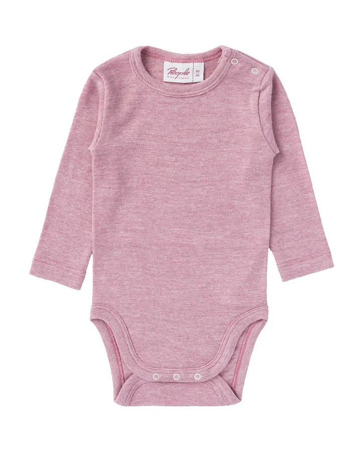 People Wear Organic Body BW-WS rosa melange Gr. 62/68
