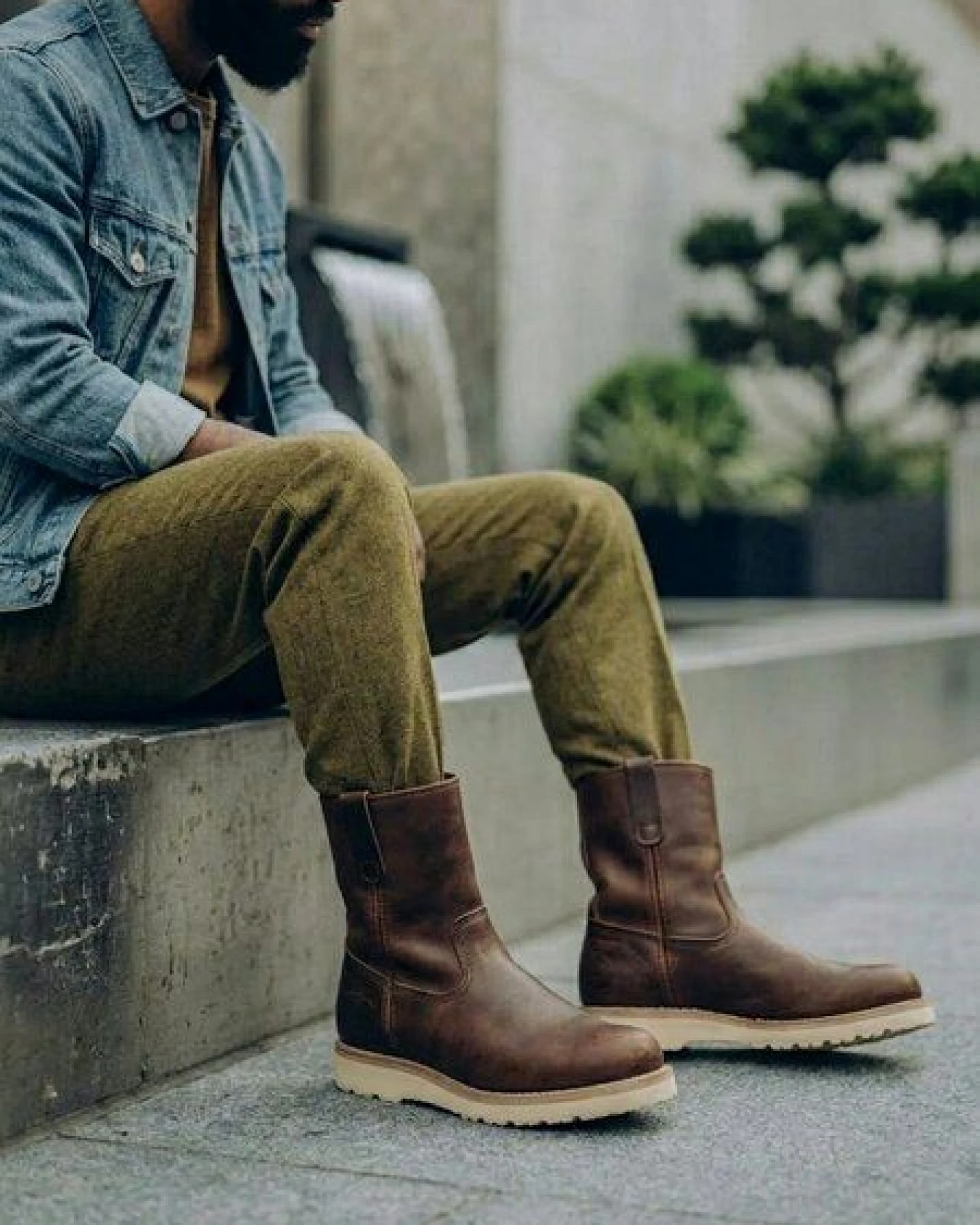 Will's Vegan Shop Pull-on Rig Booties Kastanie Herren – Ansicht 3