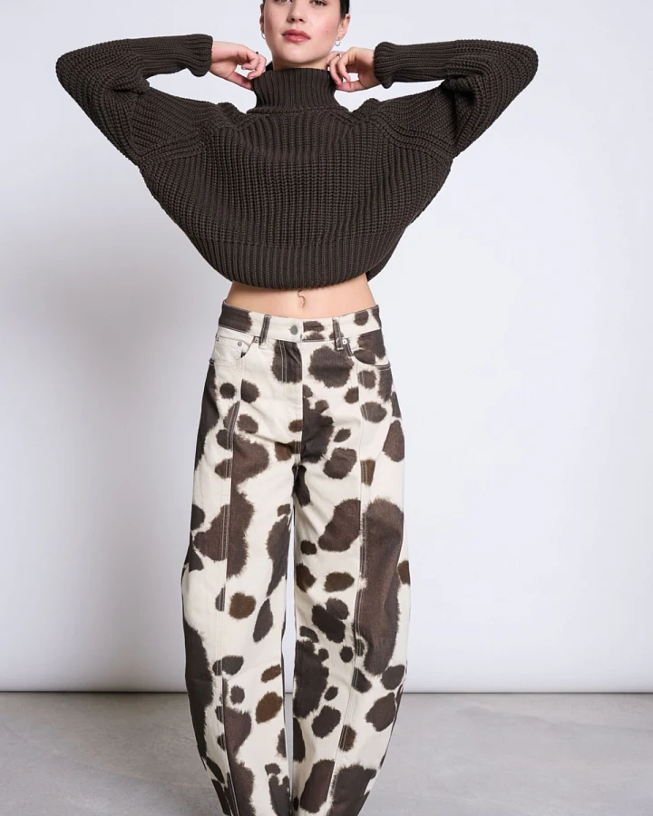 Hose Faya Cow Print Braun