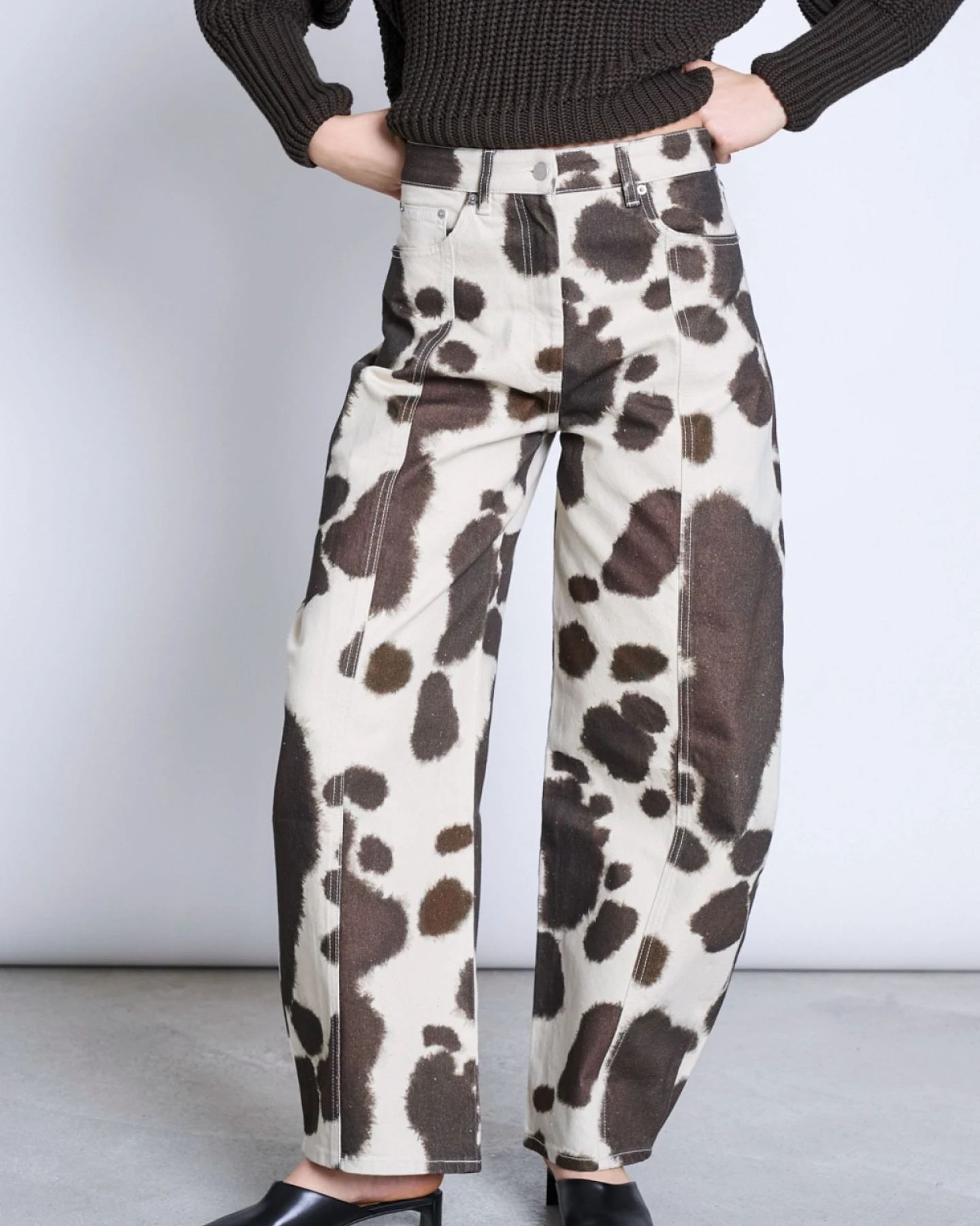 Hose Faya Cow Print Braun – Ansicht 4
