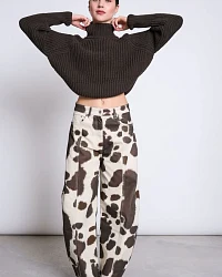 Produktseite: Hose Faya Cow Print Braun