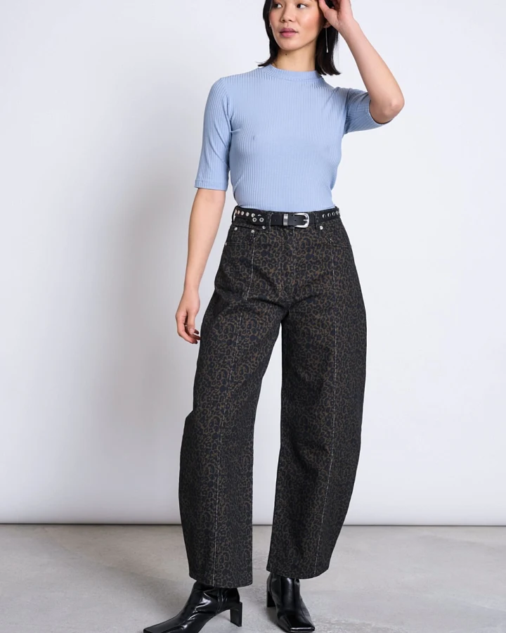 Hose Faya Leo Print Braun
