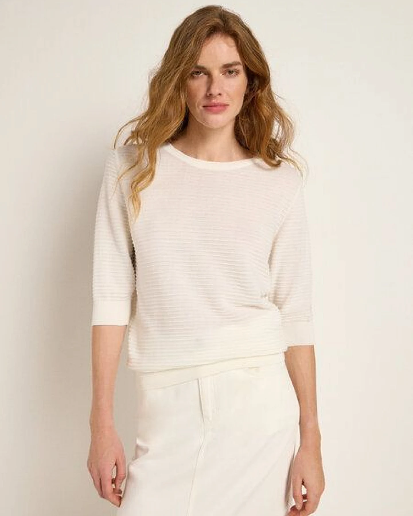 LANIUS Strickpullover mit 3/4-Arm – Ansicht 2