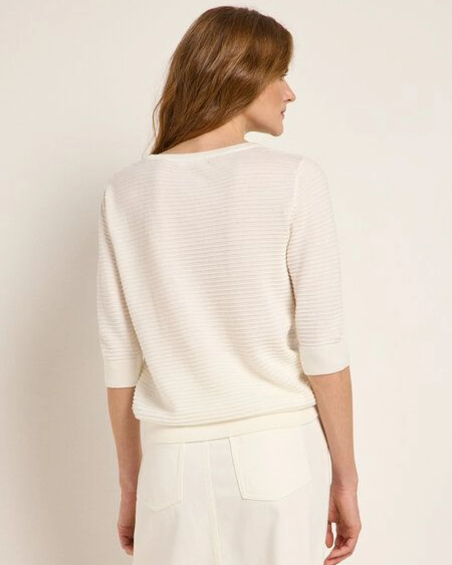 LANIUS Strickpullover mit 3/4-Arm – Ansicht 3