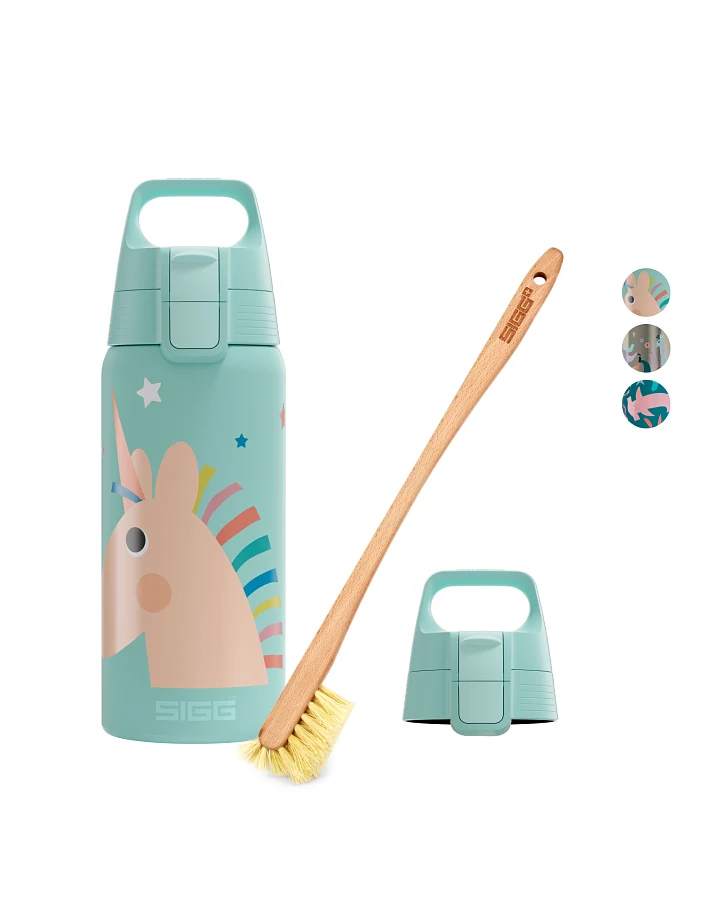 Bundle Bundle Set Kids - Shield Therm One + Bürste + Ersatztop 2 Milky Blue Green