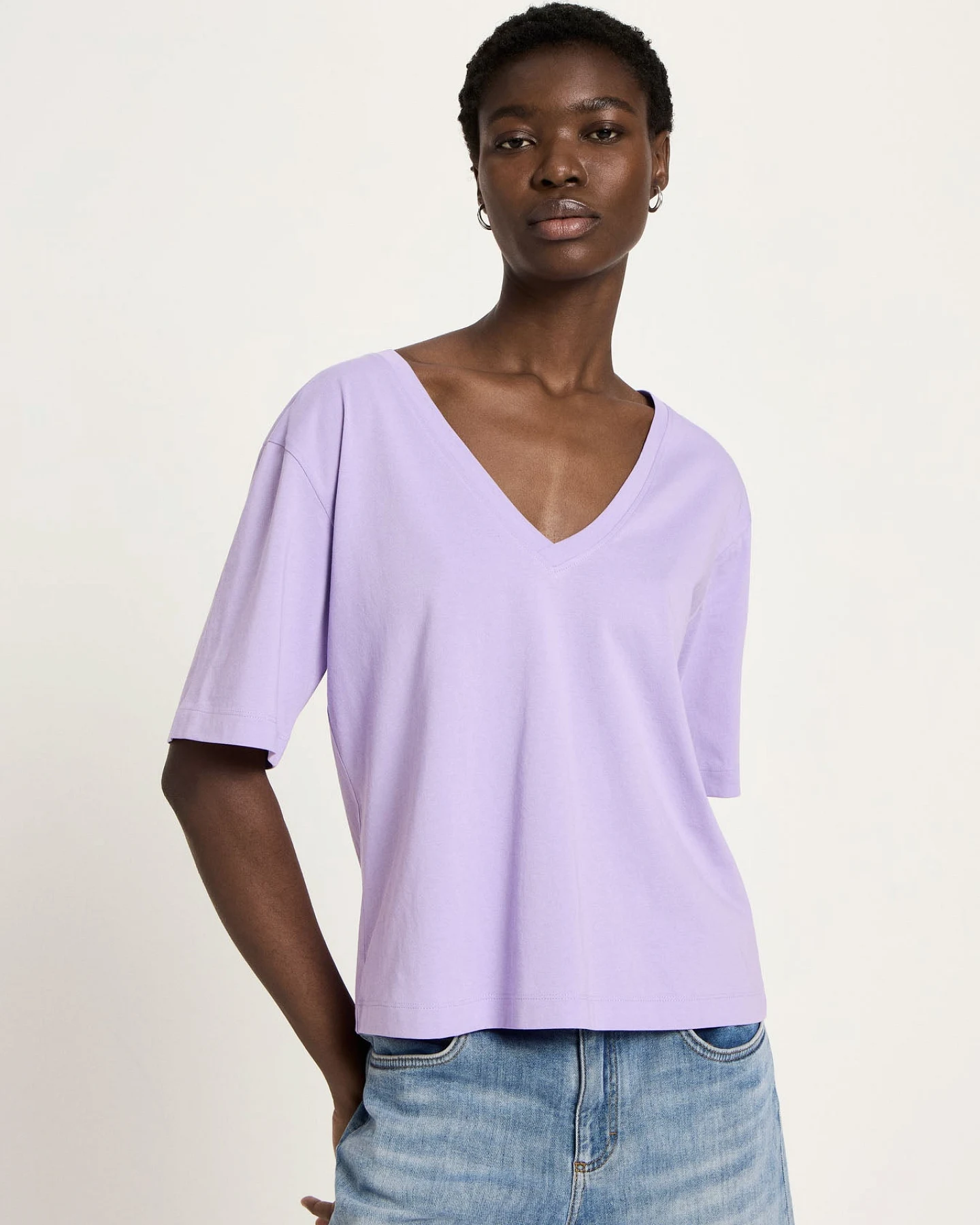 Shirt mit V-Ausschnitt (GOTS) – Ansicht 3