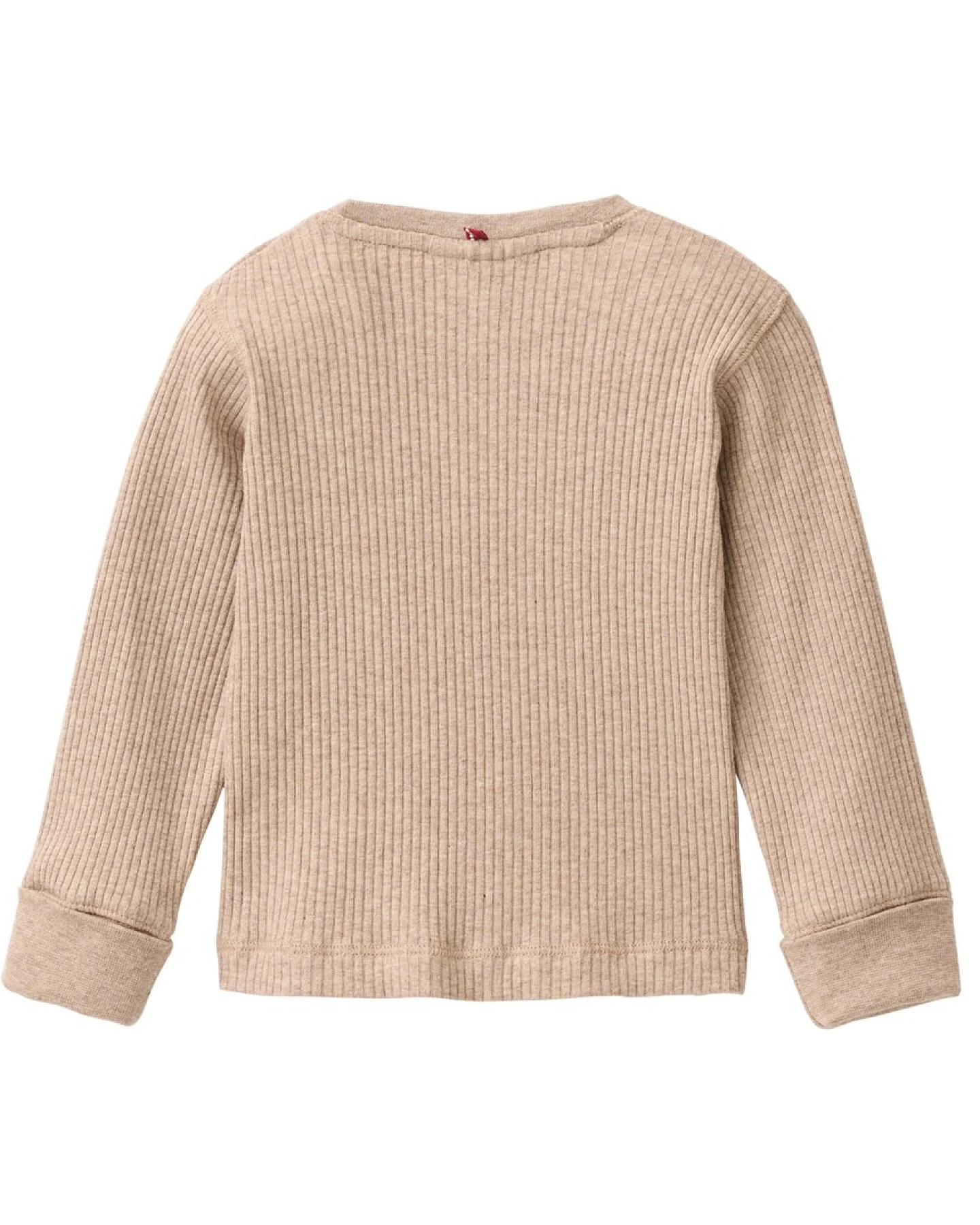 People Wear Organic Langarm-Shirt rip dunkelsand mélange 62/68 – Ansicht 2