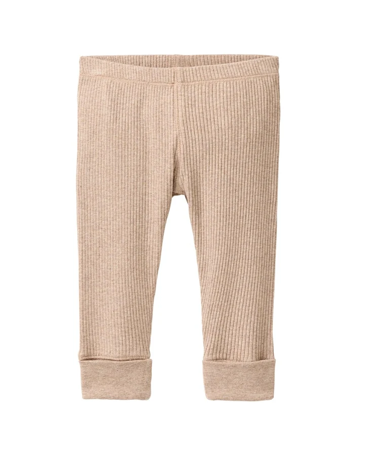 People Wear Organic Leggings rip dunkelsand mélange 50/56