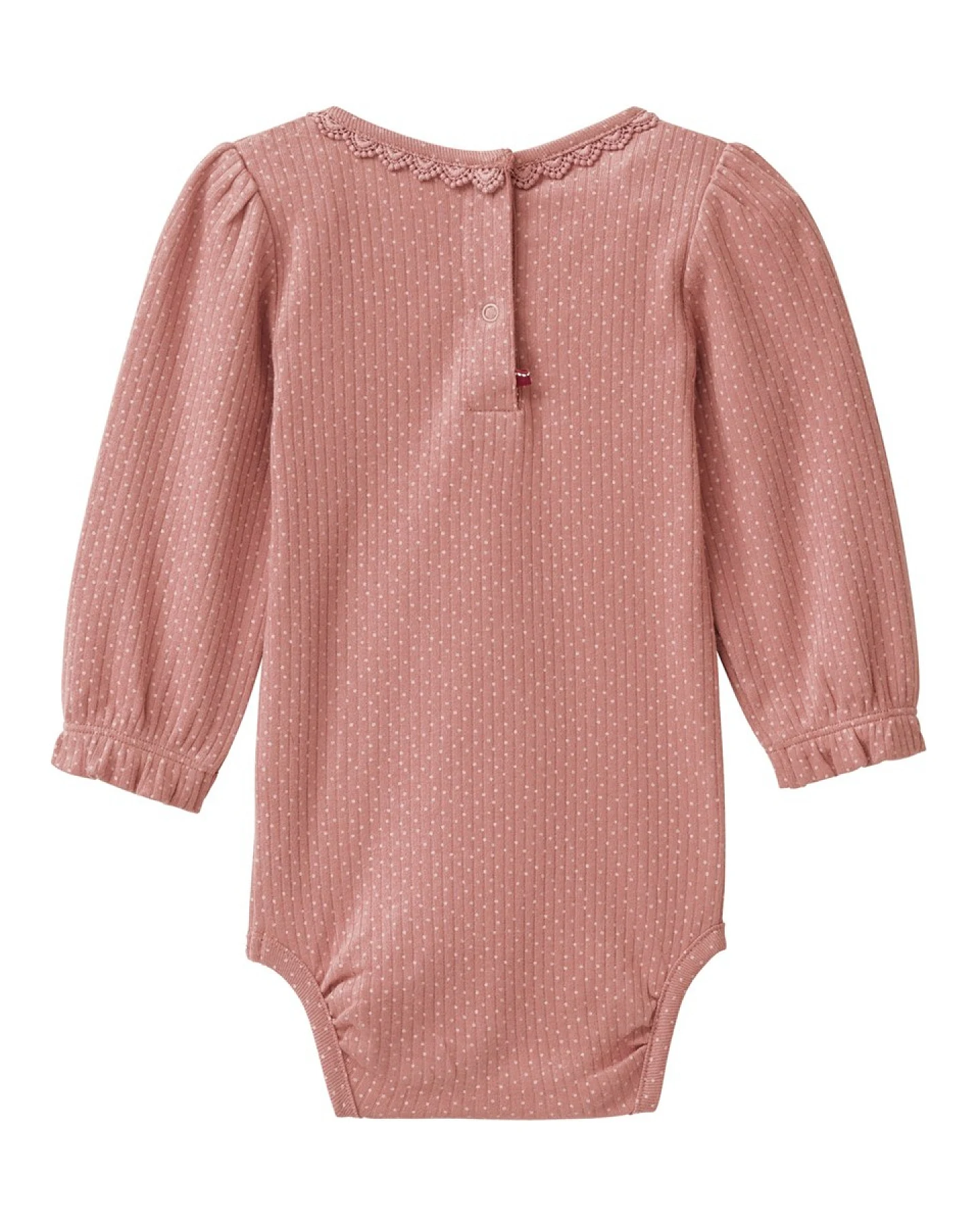 People Wear Organic Langarm-Body kleine Pünktchen altrosa 74/80 – Ansicht 2