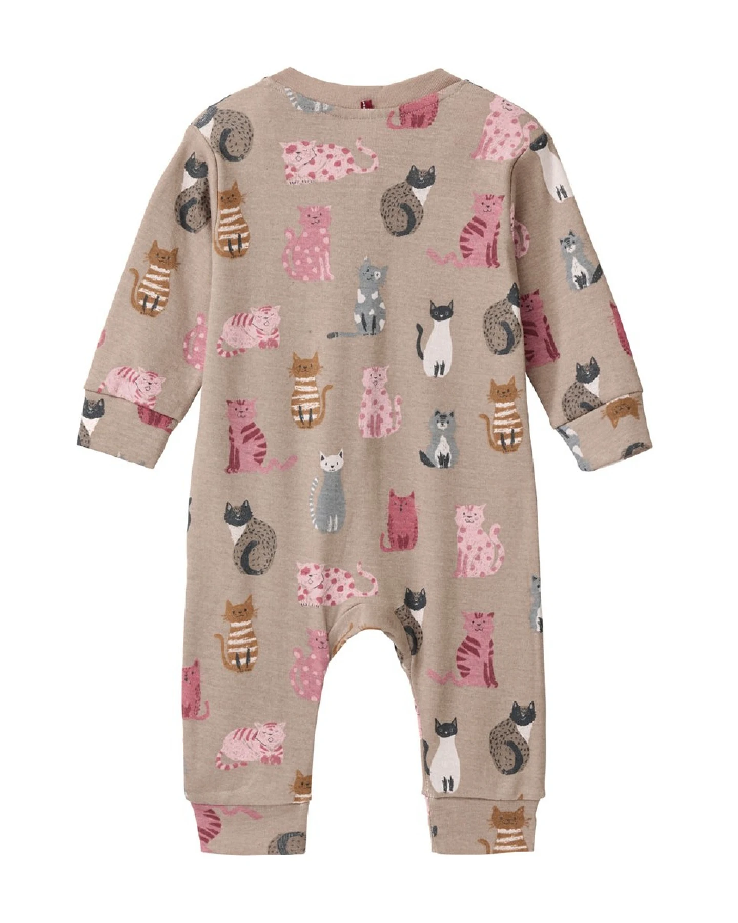 People Wear Organic Langarm-Overall Katzen taupe 50/56 – Ansicht 2