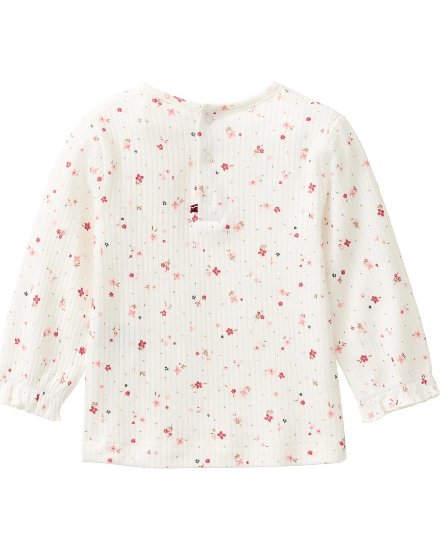 People Wear Organic Langarm-Shirt kleine Blümchen weiß 62/68 – Ansicht 2